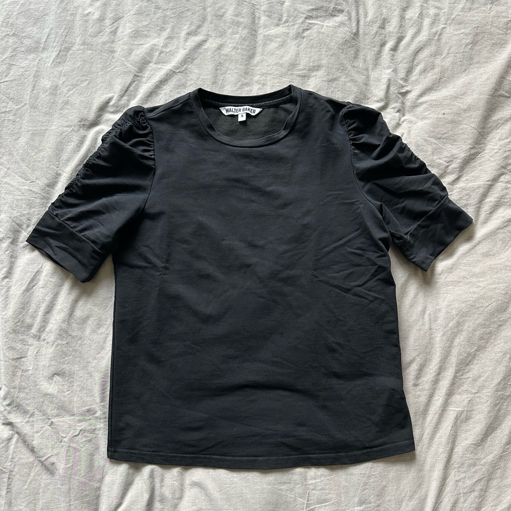 Walter Baker Elegant Black Short Sleeve Top